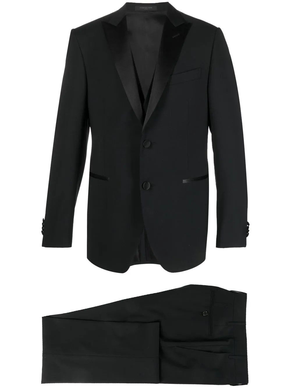 

Corneliani single-breasted slim suit - Black