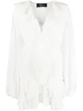 Blumarine fil coupé ruffled blouse - White