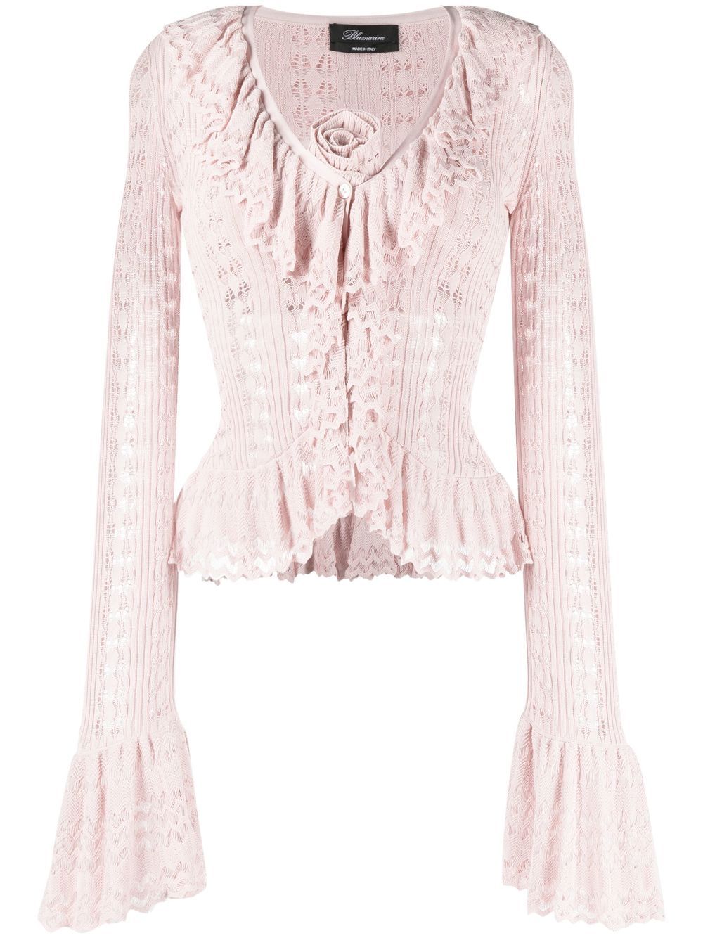 Ruffled cardigan shop