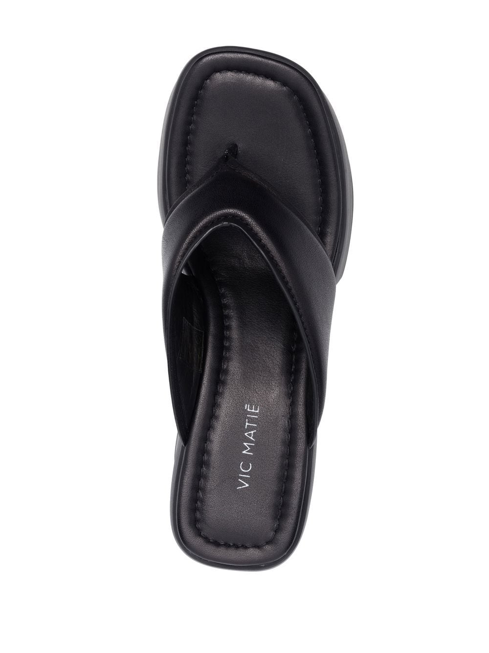 Shop Vic Matie 110mm Leather Platform Sandals In Black