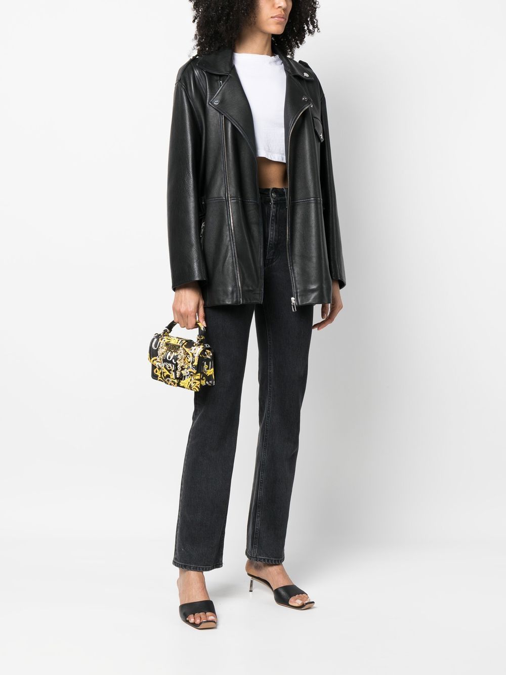 Versace Jeans Couture Shopper met barokprint - Zwart