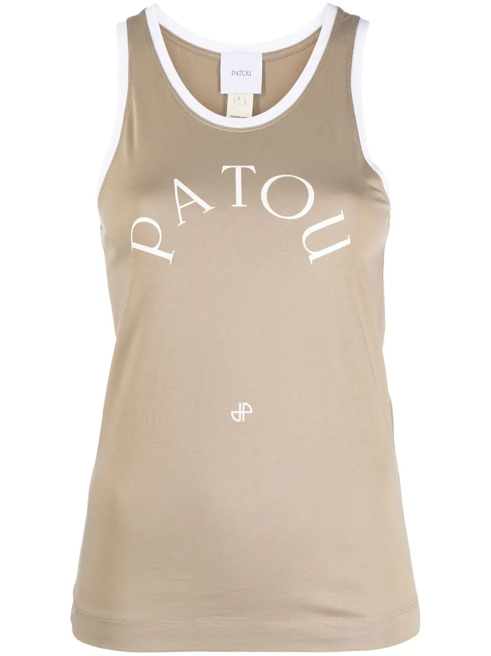 

Patou logo-print sleeveless top - Neutrals