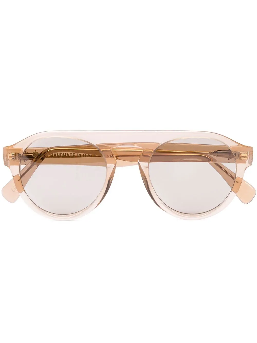 

Eleventy double-bridge round-frame sunglasses - Brown
