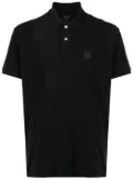 Osklen crest-motif cotton polo shirt - Black