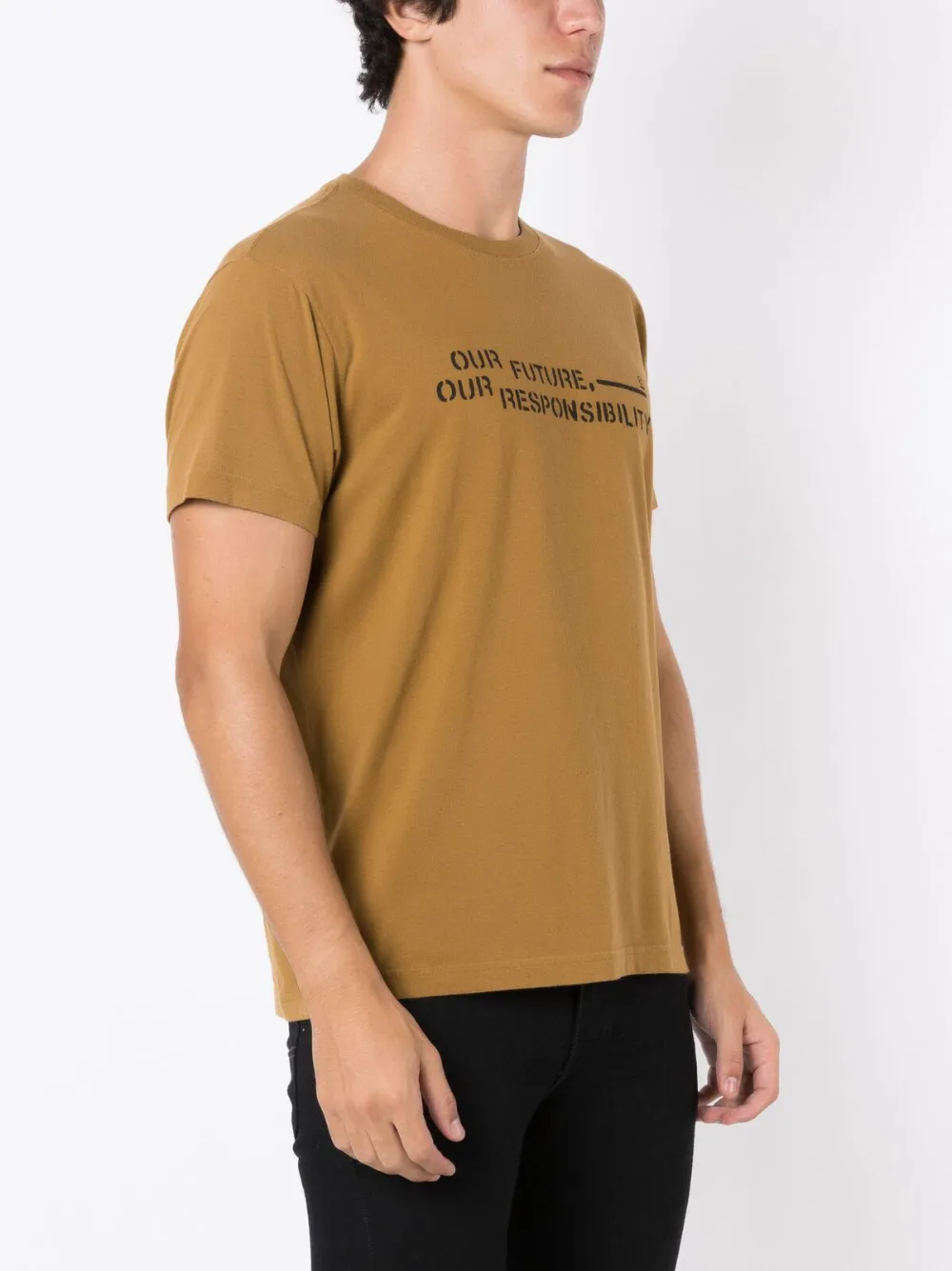 Osklen Slogan-print Cotton T-shirt In Brown
