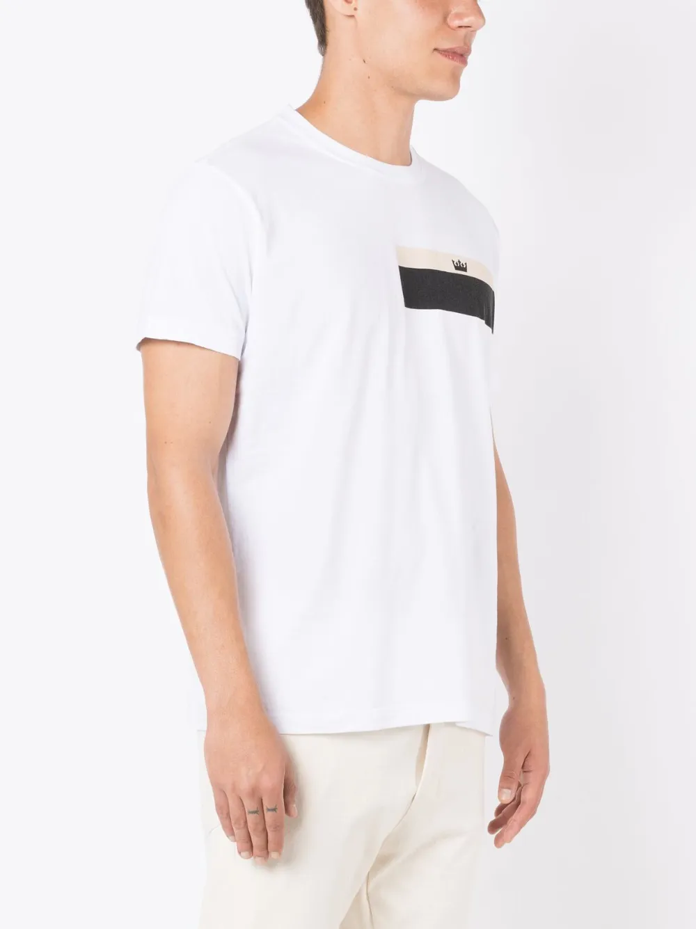 Osklen Stripe-print Cotton T-shirt In White