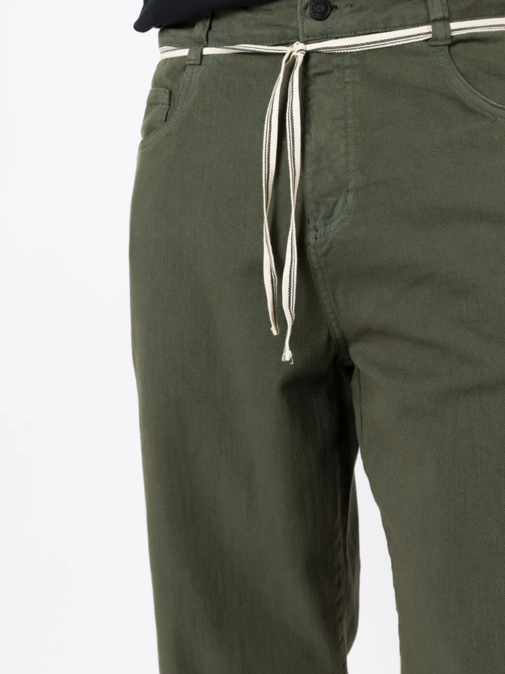 Osklen Drawstring-waistband Cropped Trousers In Grün