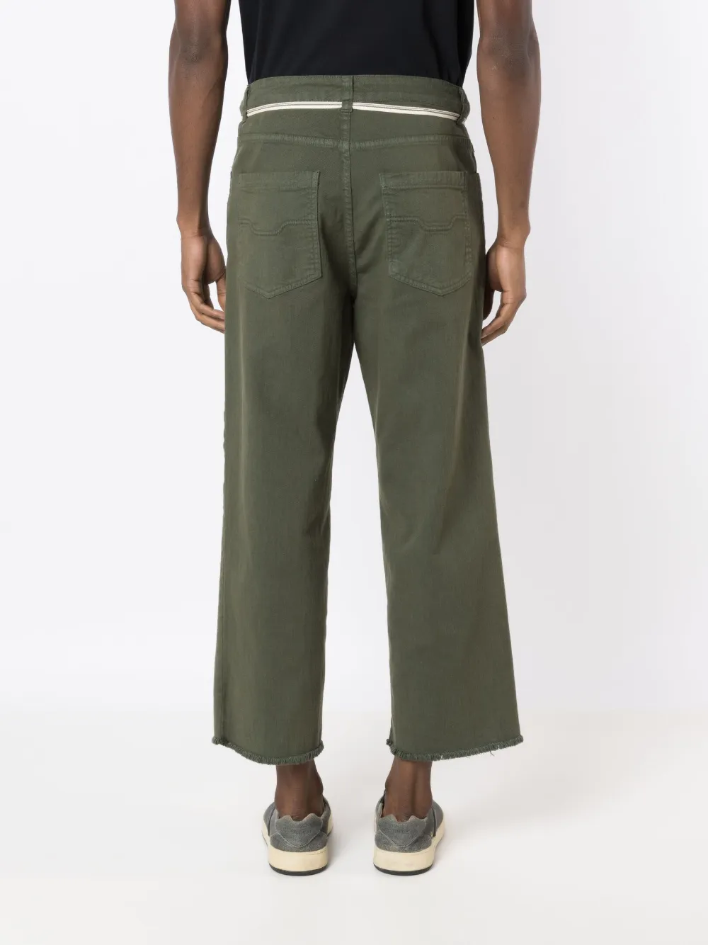 Osklen Drawstring-waistband Cropped Trousers In Grün