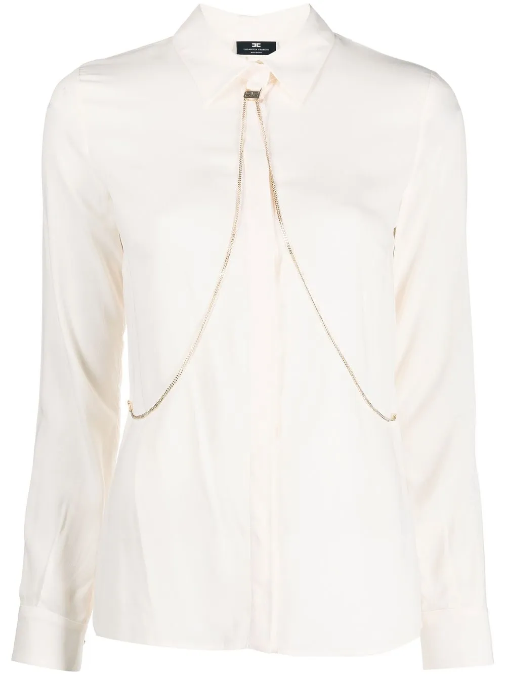 

Elisabetta Franchi camisa manga larga con cadena - Neutro