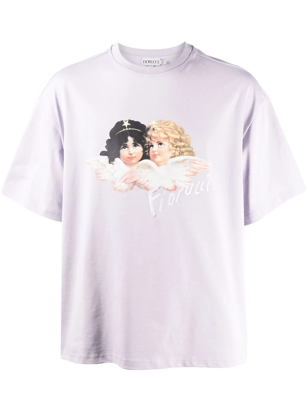 

Fiorucci Angels print organic cotton T-shirt - Purple