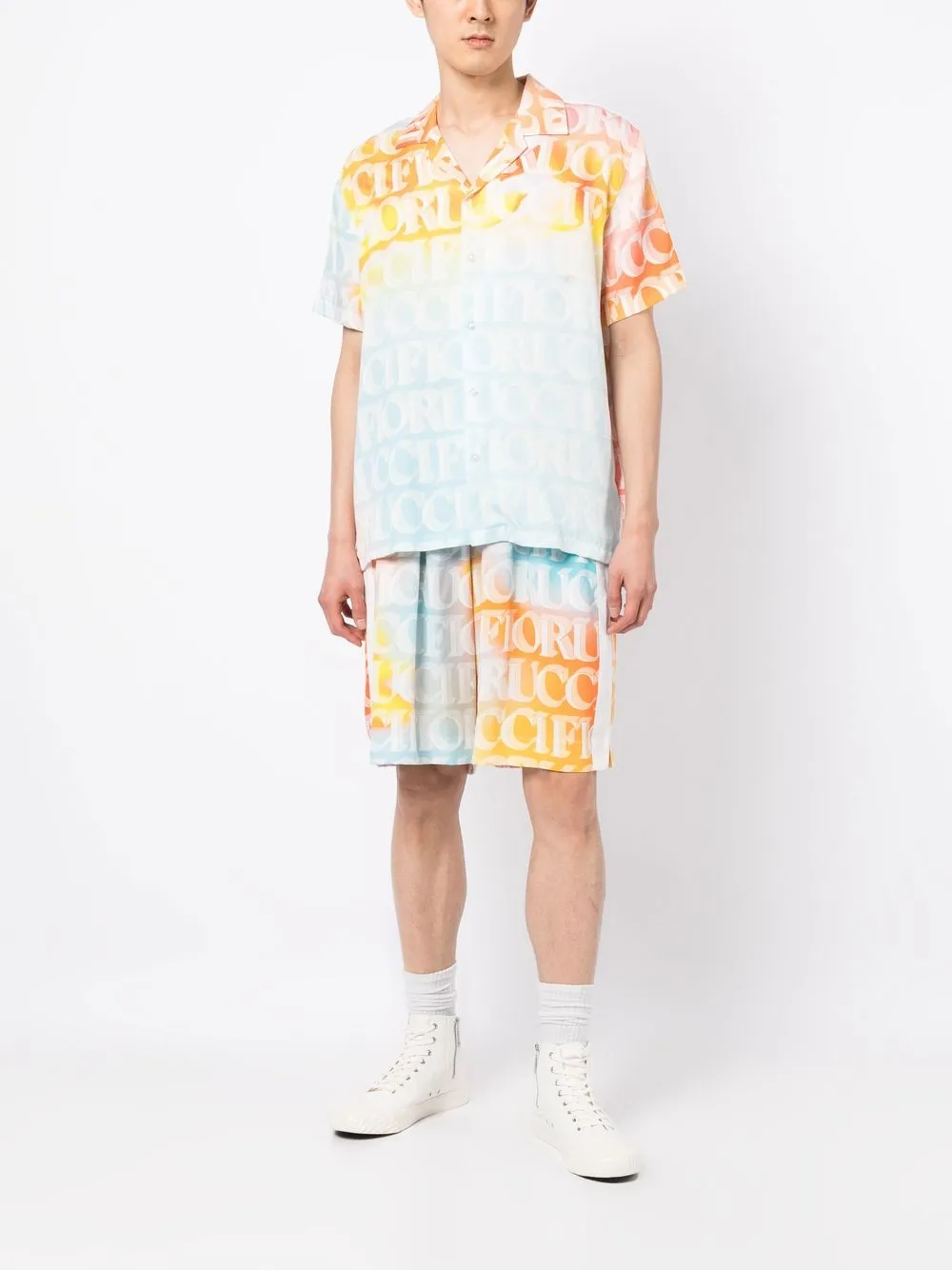 Fiorucci Overhemd met logoprint - Wit
