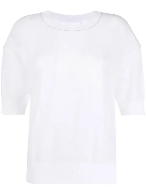 Fabiana Filippi semi-sheer knitted T-shirt