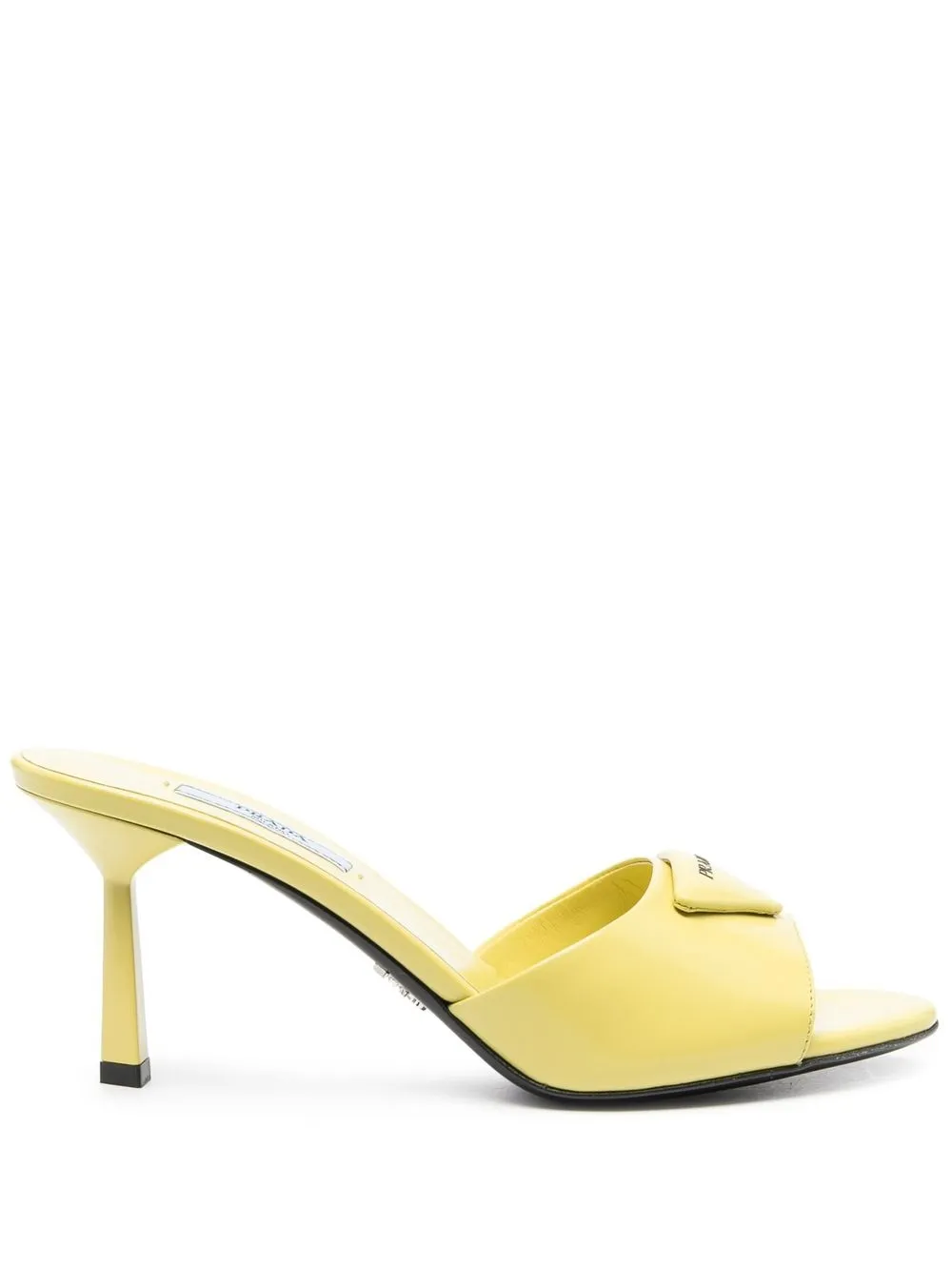 

Prada 80mm logo-patch detail mules - Yellow