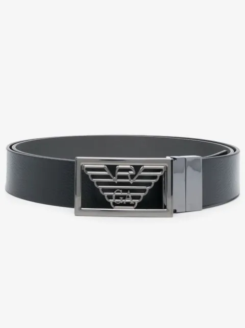 Emporio Armani logo-plaque buckle belt