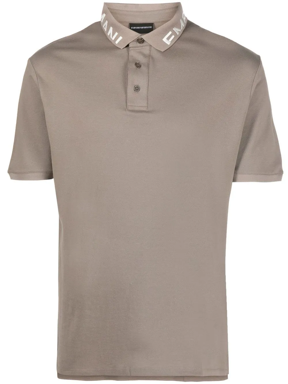 

Emporio Armani cotton logo-print polo shirt - Brown
