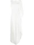 Alberta Ferretti one-shoulder draped maxi dress - White