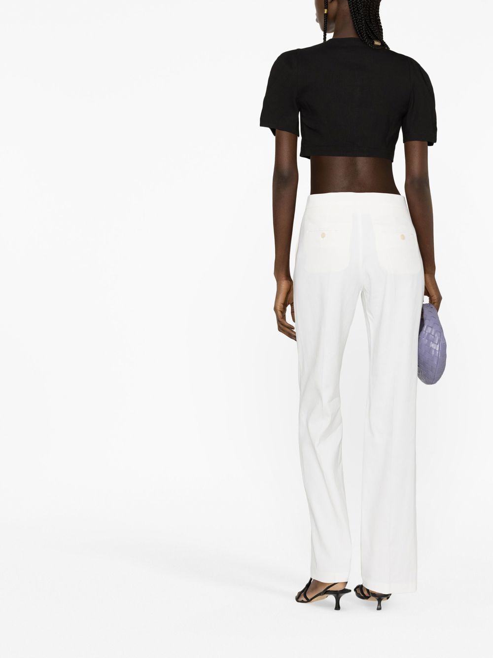 Shop Isabel Marant High-waisted Tailored Trousers In White