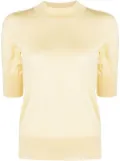 Jil Sander short-sleeve knitted top - Yellow