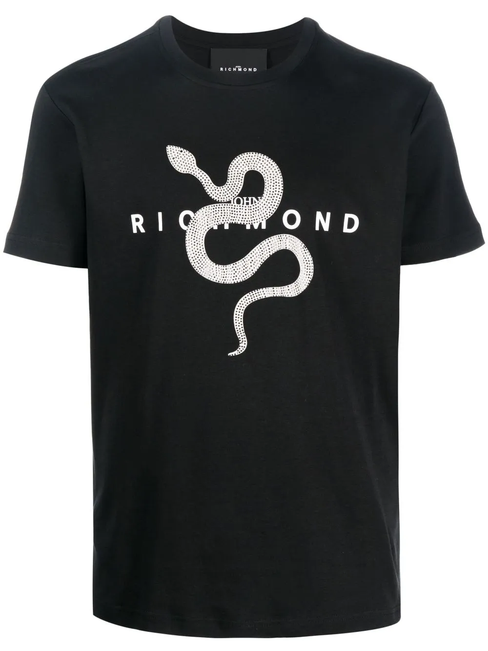 

John Richmond snake logo-print T-shirt - Black