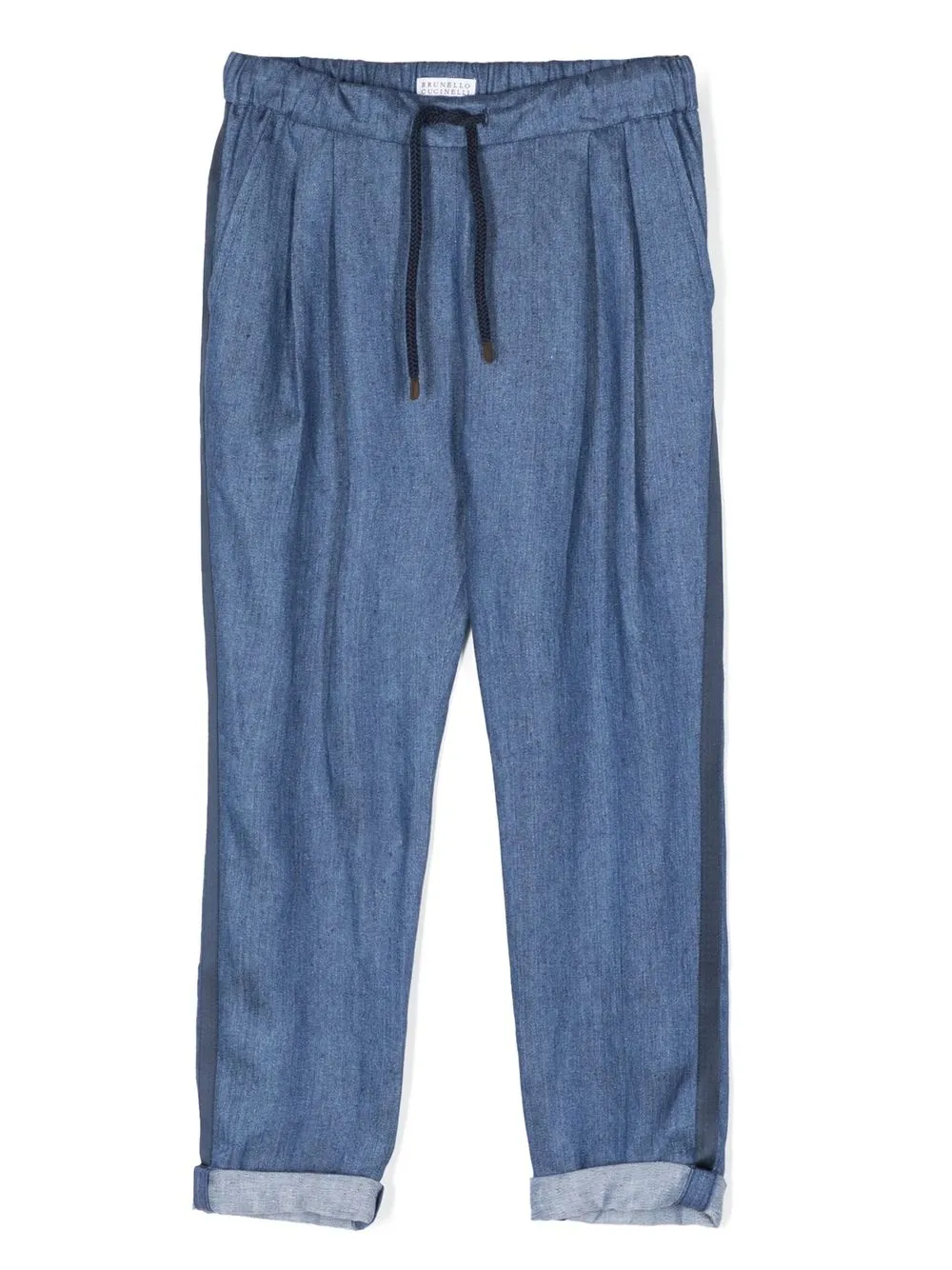 

Brunello Cucinelli Kids pantalones con pinzas - Azul