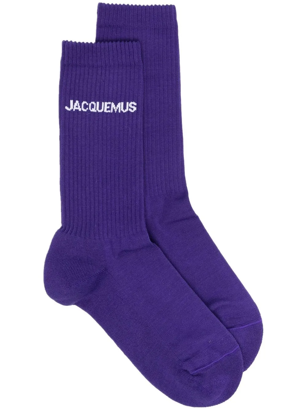 

Jacquemus calcetines de canalé con logo en jacquard - Morado