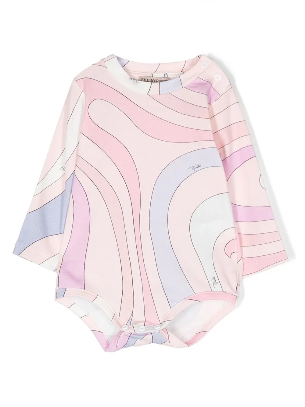 

PUCCI Junior body manga larga con volantes - Rosado