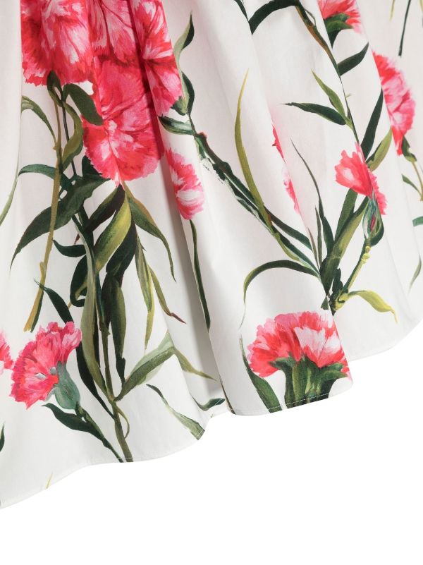 floral logo-print dress