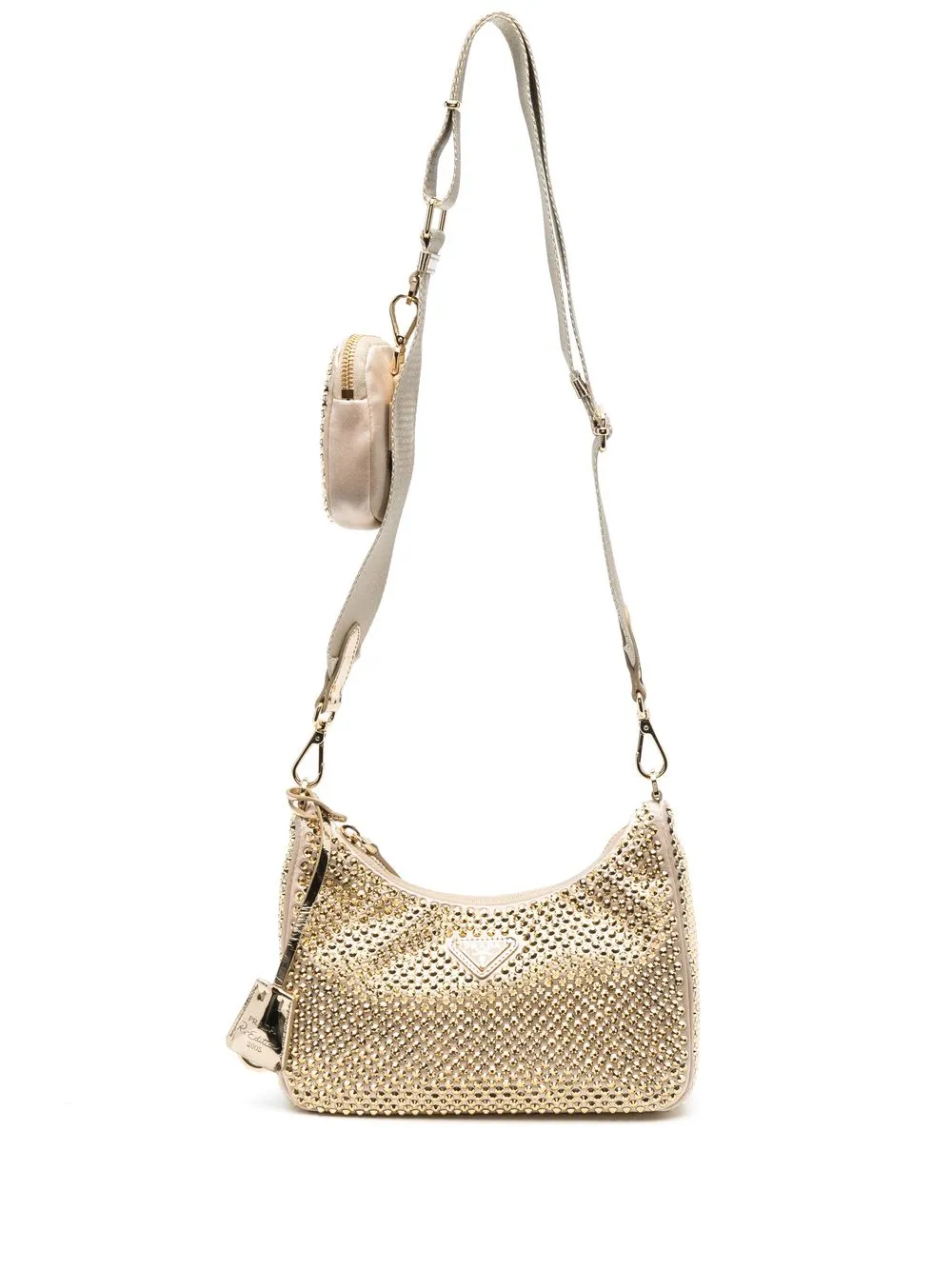 

Prada crystal-embellished crossbody bag - Gold