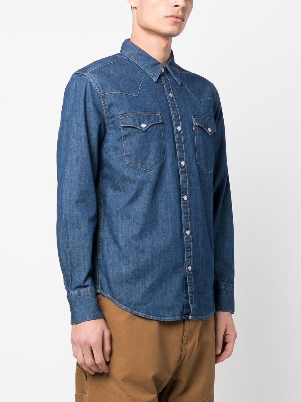 Shop Levi's Long-sleeve Denim Shirt In Blau