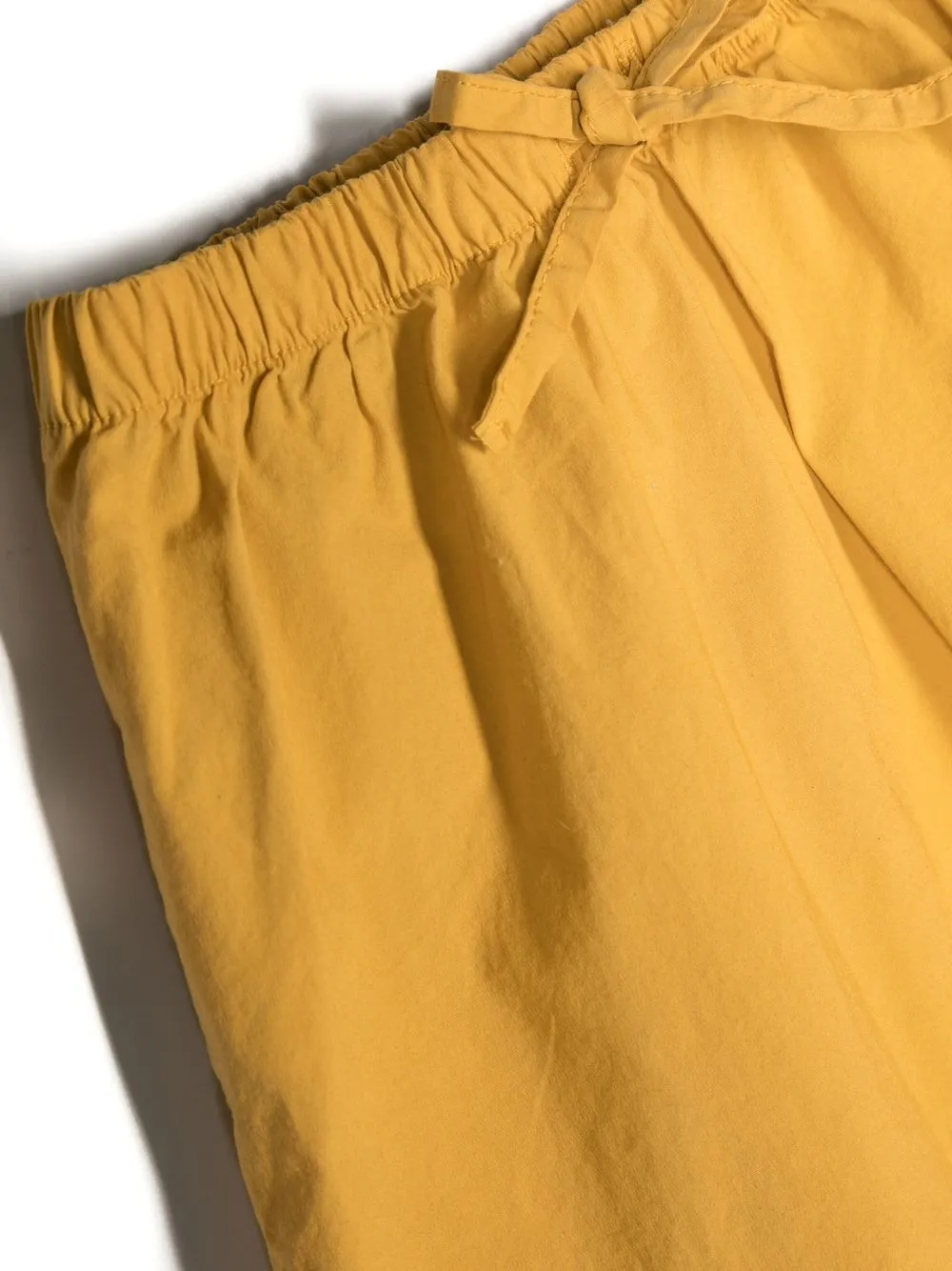 Teddy & Minou Drop-crotch Drawstring Trousers In 黄色