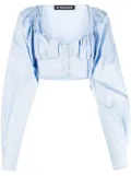 Ottolinger cropped button-fastening blouse - Blue