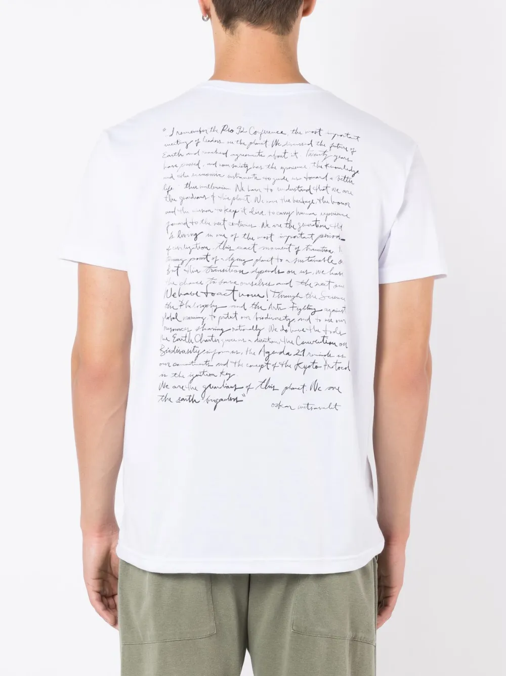 Osklen T-shirt Mit Grafischem Print In White