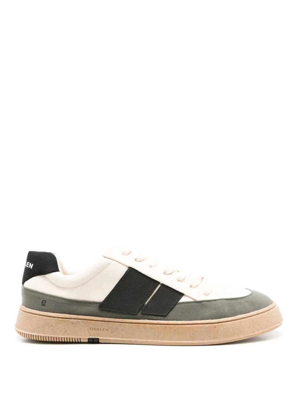 Osklen branded heel-counter low-top sneakers | Neutrals | Image 1