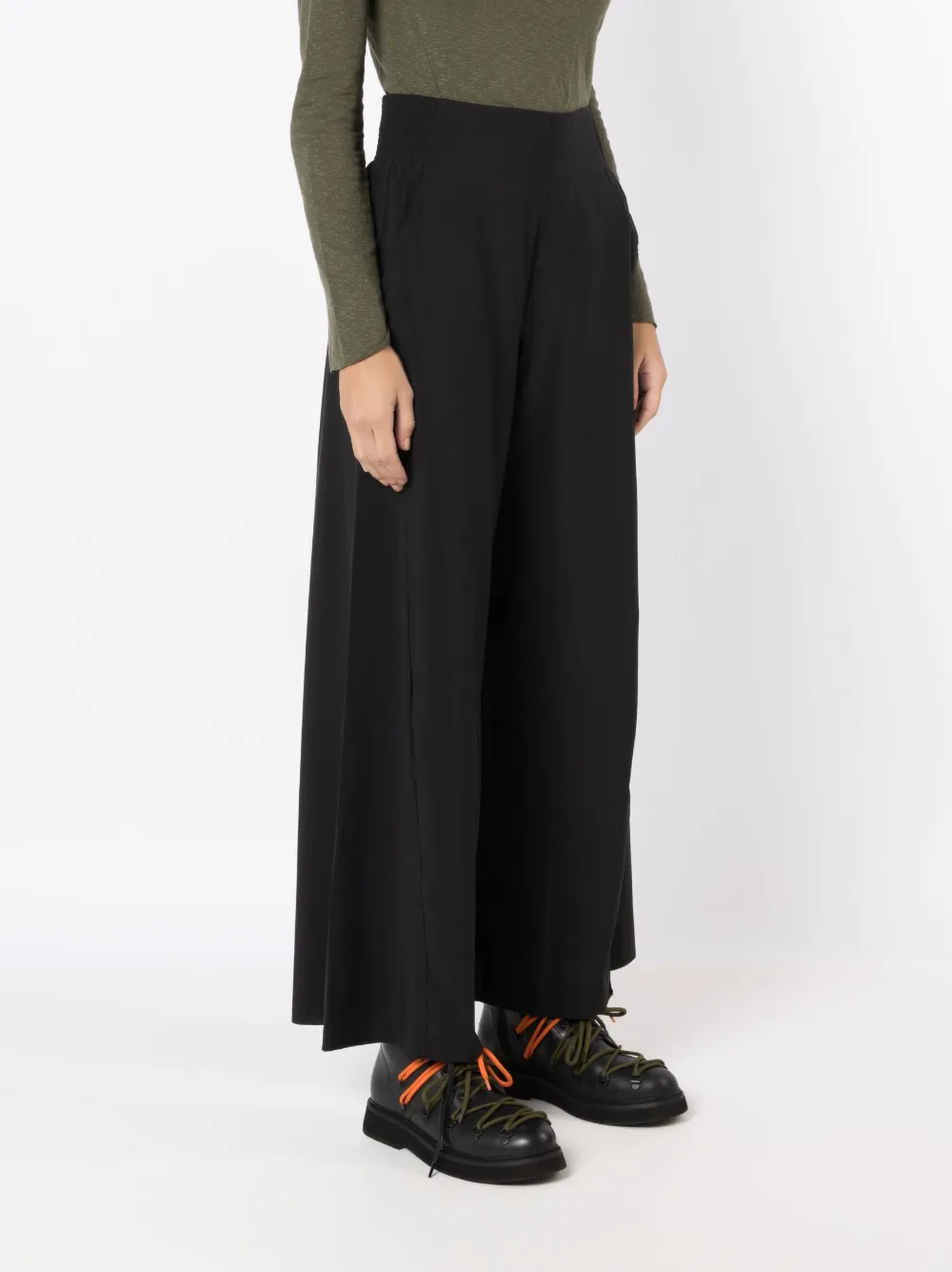  Osklen Elasticated-waistband High-waisted Trousers - Black 