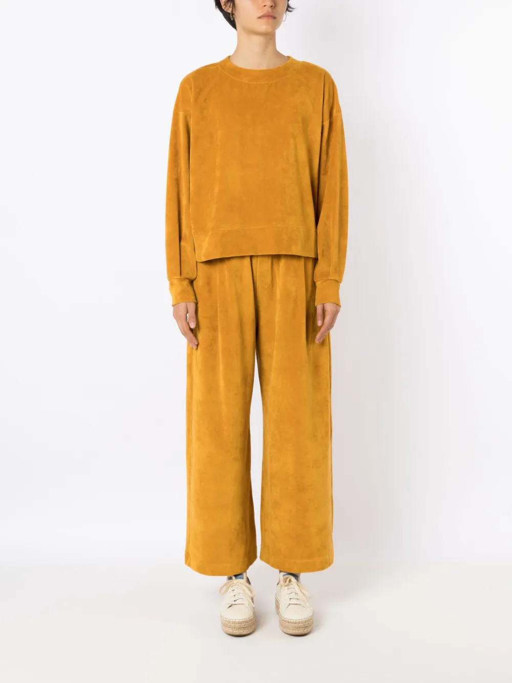 Osklen Broek met fluwelen-effect - Geel