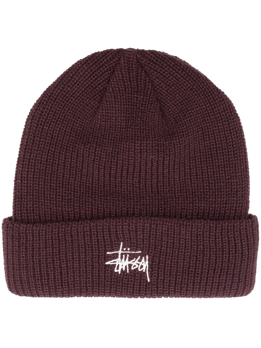 Stussy Embroidered-logo Beanie In Violett