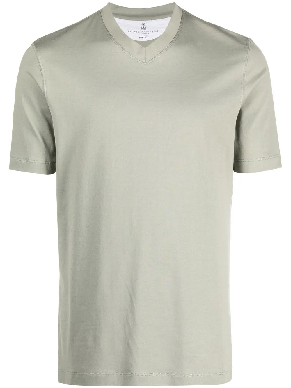 

Brunello Cucinelli playera con cuello en V - Verde