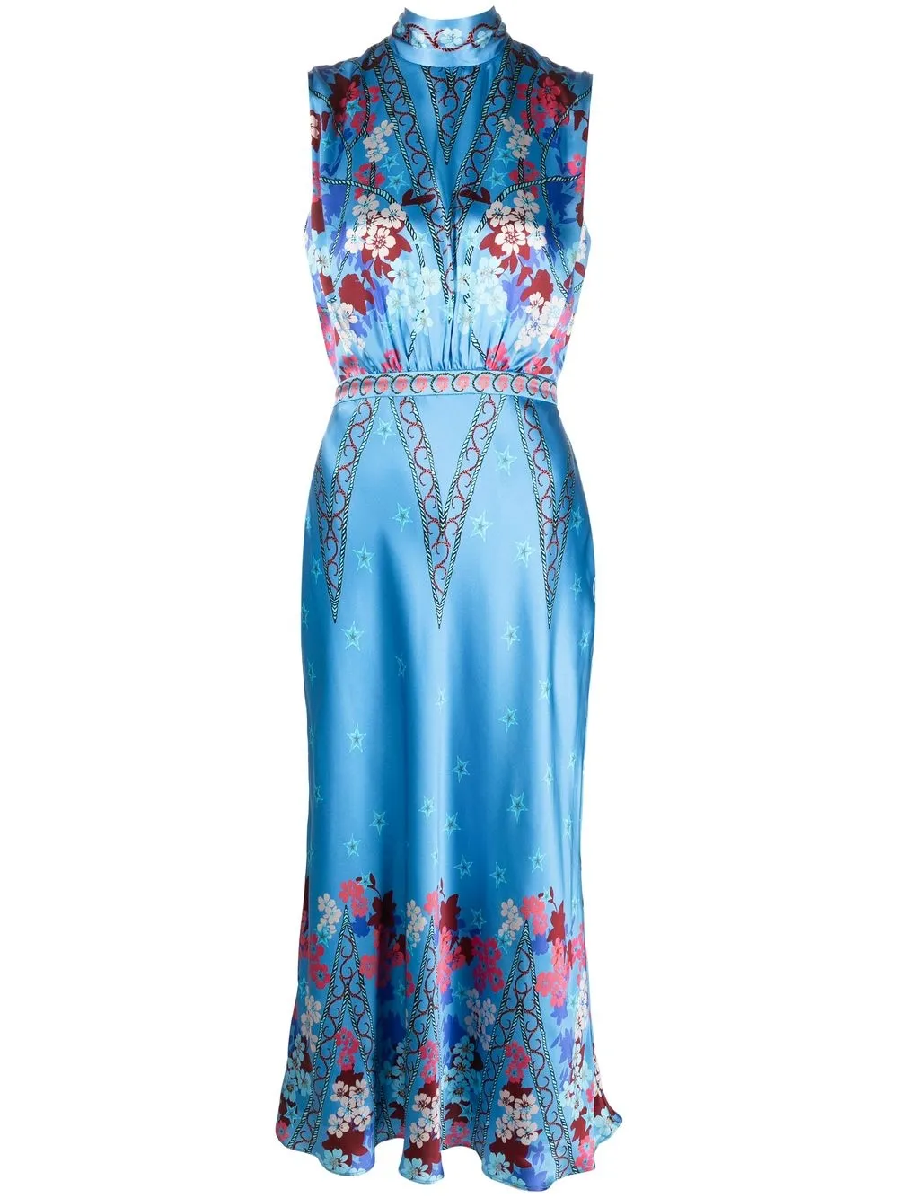 

Saloni vestido Fleur con estampado floral - Azul