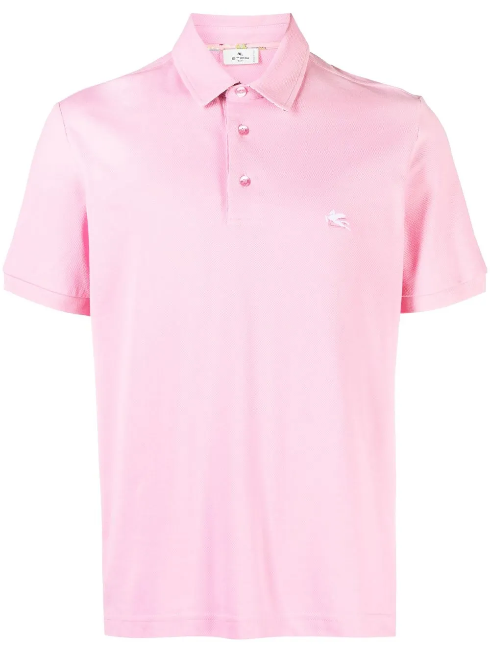 

ETRO logo-embroidered cotton polo shirt - Pink
