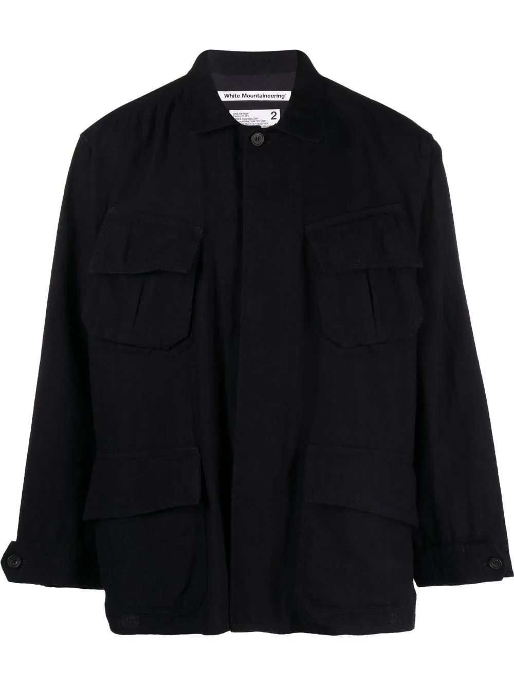 

White Mountaineering flap-pocket shirt jacket - Blue