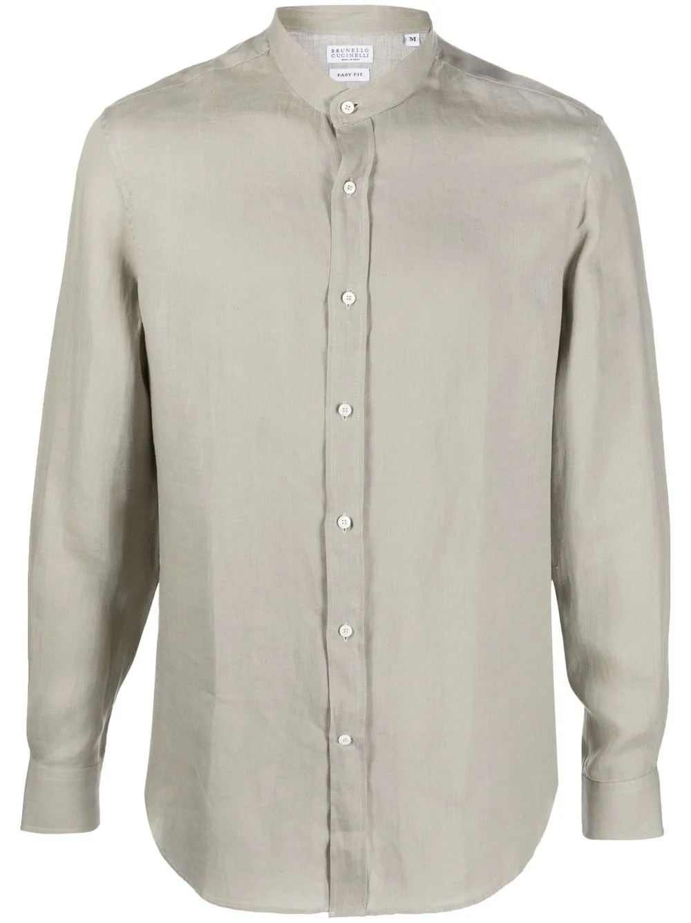 

Brunello Cucinelli camisa con cuello mao - Verde