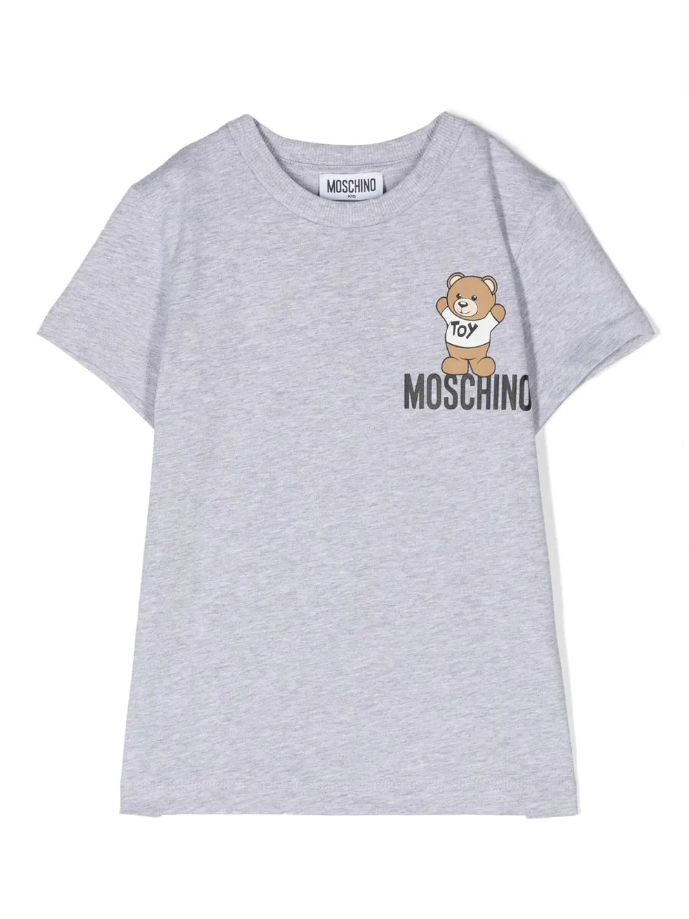 

Moschino Kids playera con logo estampado en el pecho - Gris