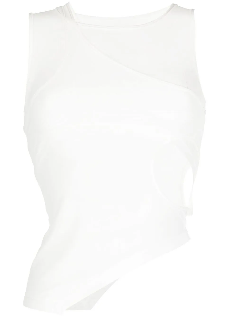 

Feng Chen Wang cut-out detail vest top - White