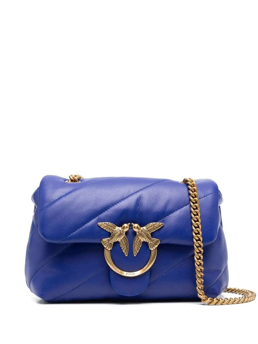 

PINKO Love mini chevron-stitch bag - Blue