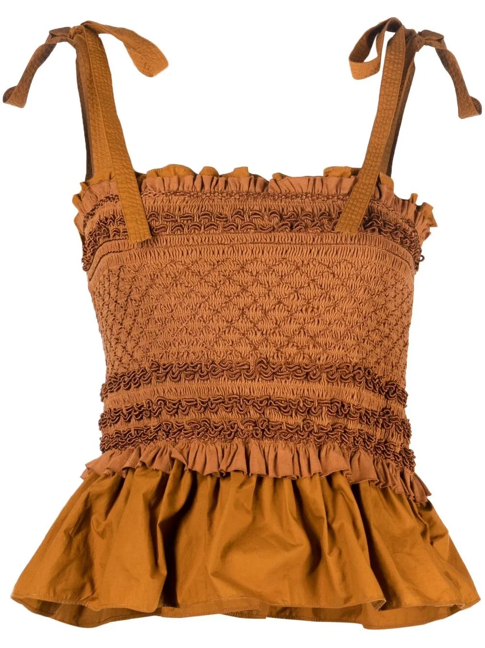 

Ulla Johnson Chandra ruffled top - Brown