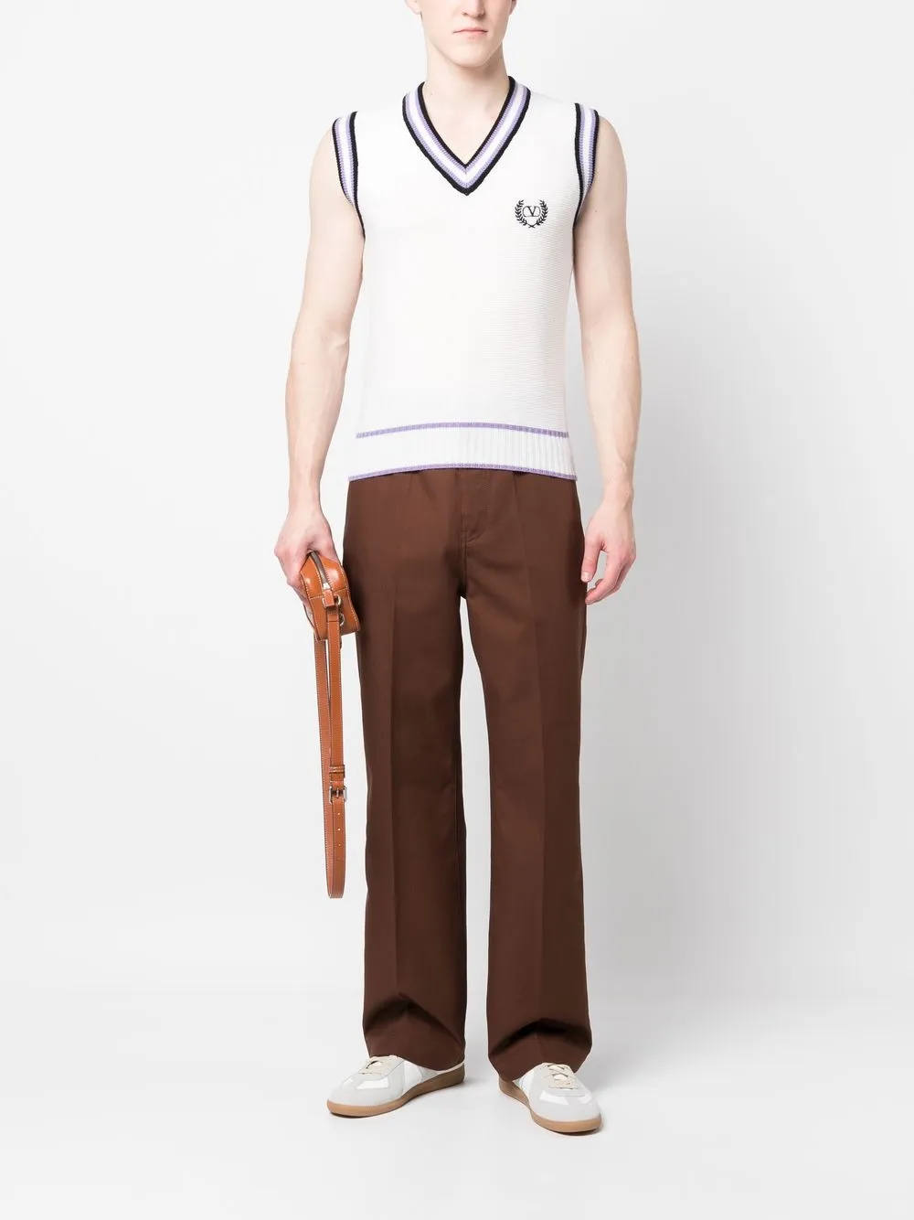 Valentino Garavani Spencer met geborduurd logo - Beige