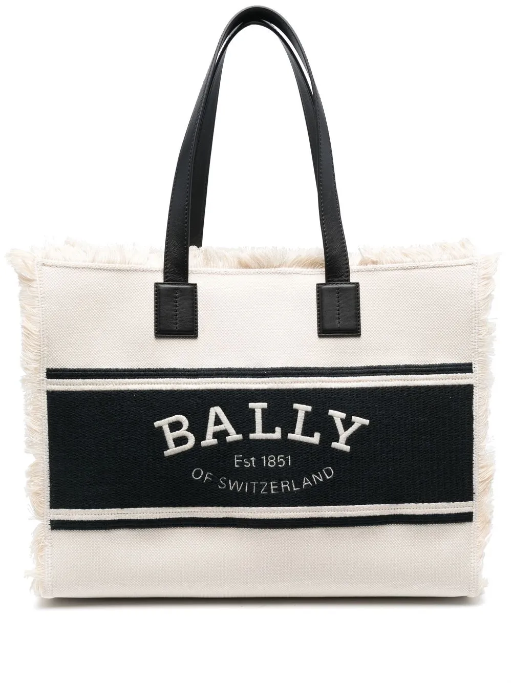 

Bally Crystalia fringed tote bag - Neutrals