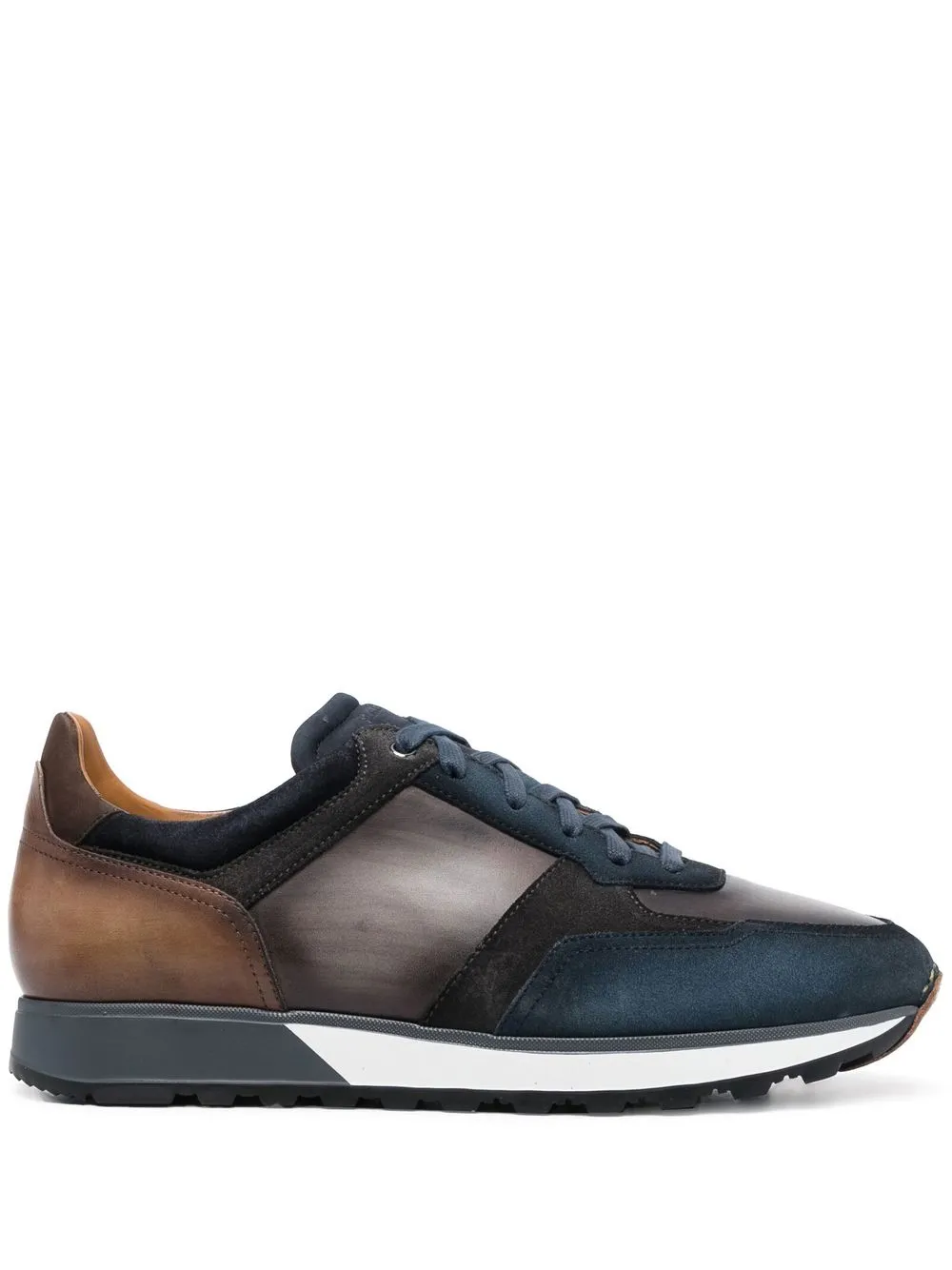 

Magnanni panelled lace-up sneakers - Blue