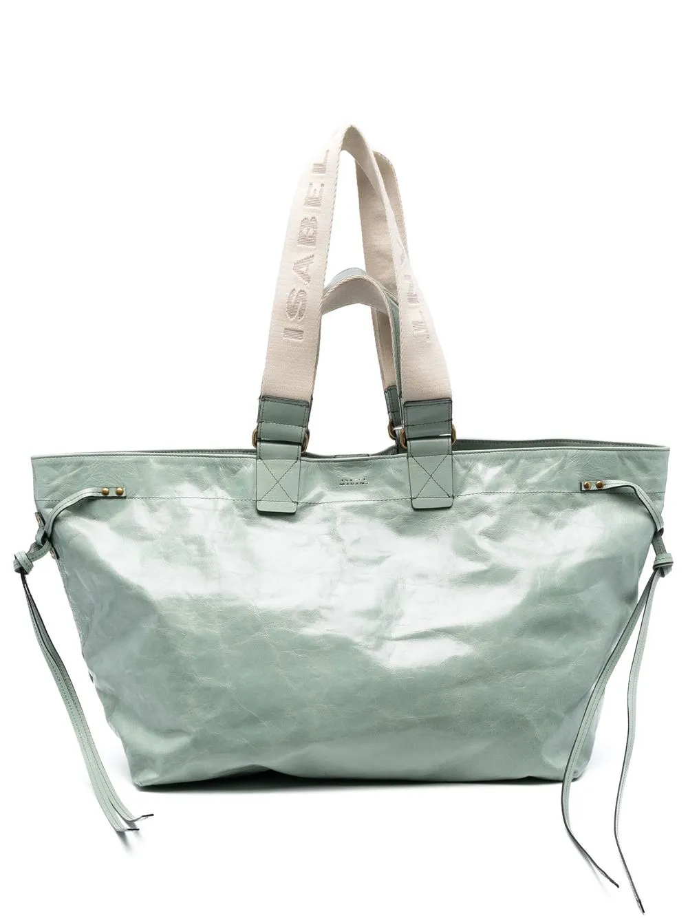 

Isabel Marant Wardy crinkle-effect tote bag - Green