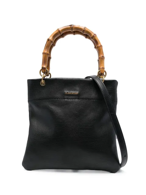 Jil Sander sac cabas en cuir à plaque logo